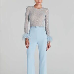 NWT Nadine Merabi blue jumpsuit, size XS